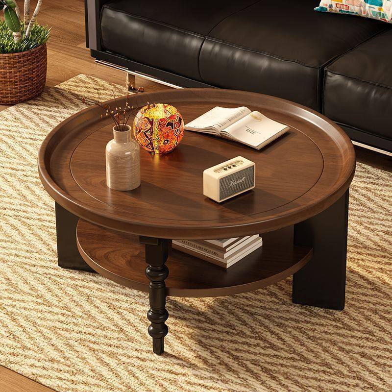 [PRE-ORDER] Solid Oak French retro solid wood coffee table, small apartment living room, American vintage tea table.